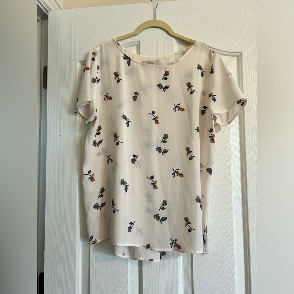 Loft shell top floral shirt